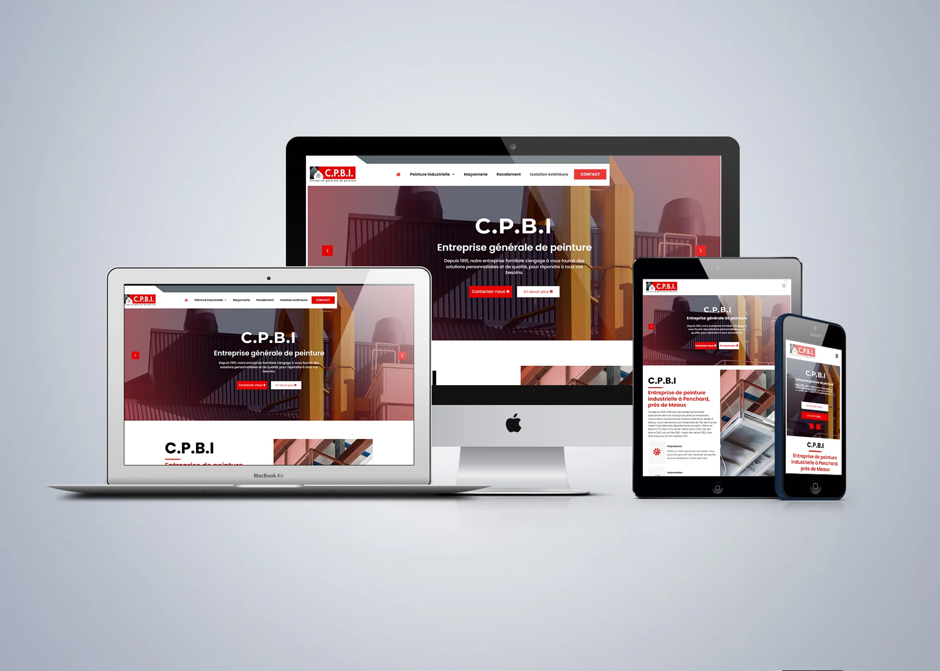 Cpbi Peinture Industrielle Meaux Mockup Responsive Website Actualite